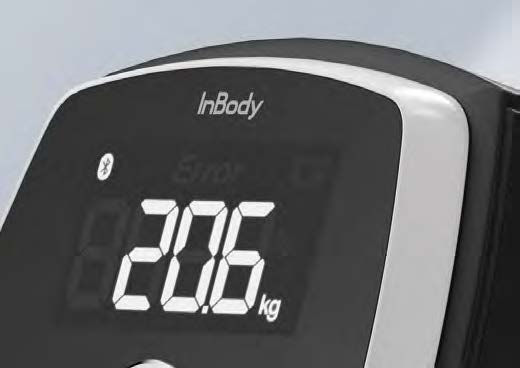 InBody InGrip Bluetooth-Verbindung — Display mit Messwert