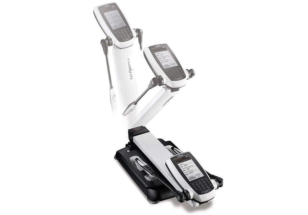 Klappfunktion des InBody 270S für platzsparende Nutzung und einfachen Transport.