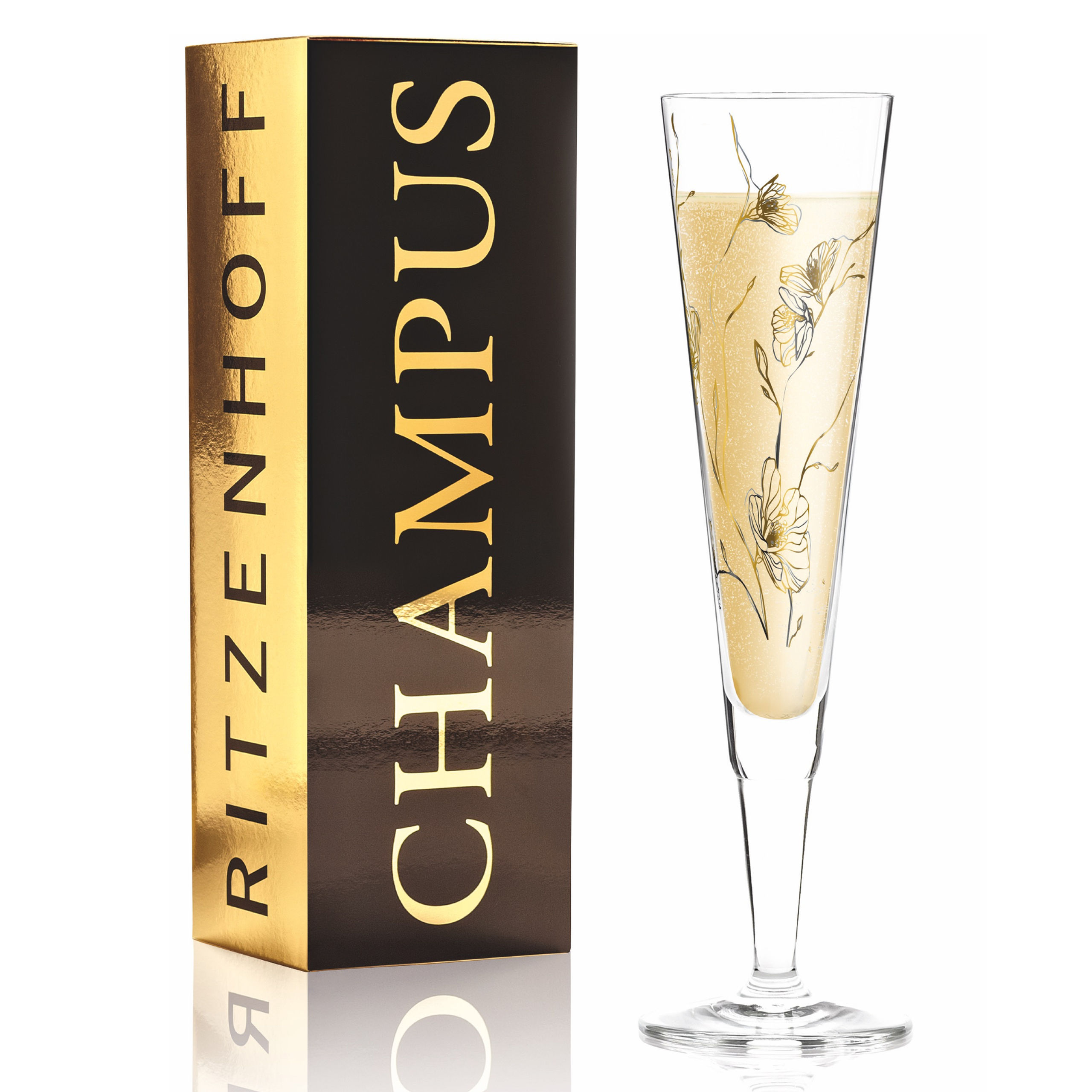 Ritzenhoff - Champus Champagne Glass (Marvin Benzoni Windflowers)