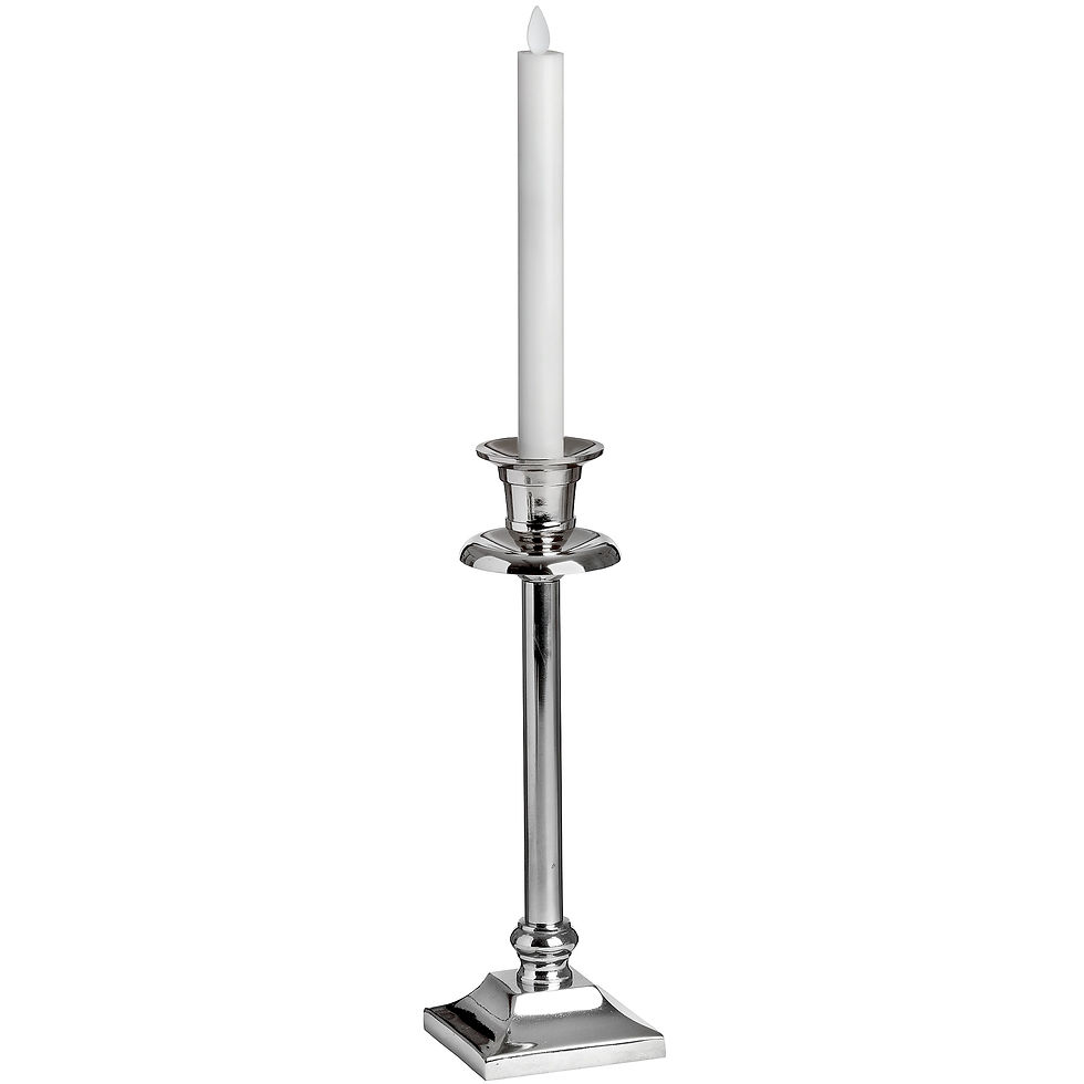 Thumbnail: Hills - Pair of white Luxe flickering flame - LED wax dinner candle