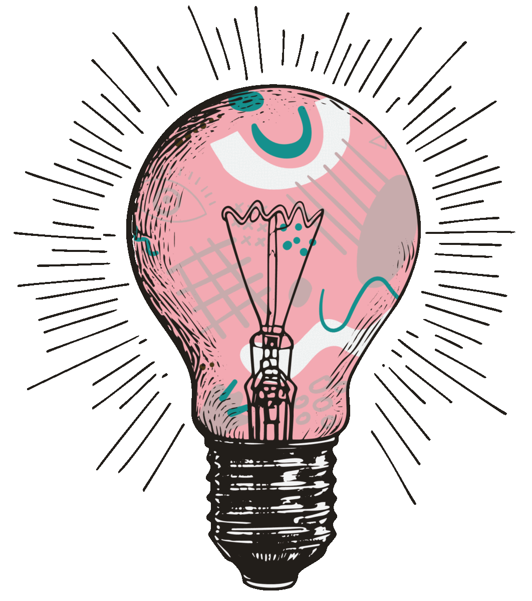 light bulb animated pink pattern 