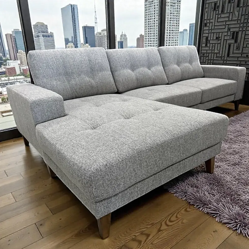 Thumbnail: Brand New ALASKA - 2 Seater with RHF/LHF Chaise Sofa (Grey Colour) | Citylife Furniture, Brisbane