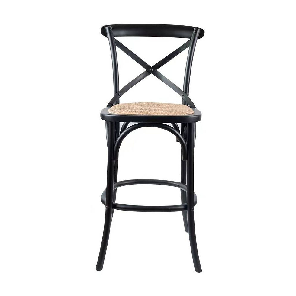 Thumbnail: Brand New Cafe Bar Chairs – Set of 2 (Black/White/Oak) | Citylife Furniture, Brisbane