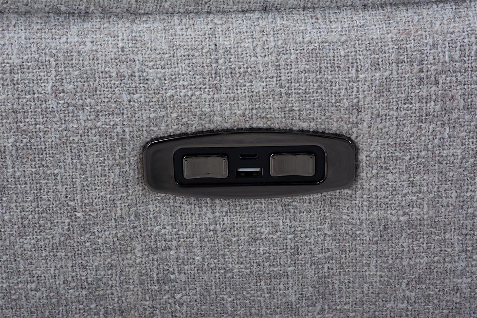 Thumbnail: Brand New ROBBIE Dual Motor Media Electric Recliner Home Theatre Fabric Grey/Light Grey | Citylife Furniture, Brisbane