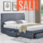 Brand New Masco Fabric Bed Frame with 4 Drawers | Queen/King sizes - Citylife Furniture, Brisbane