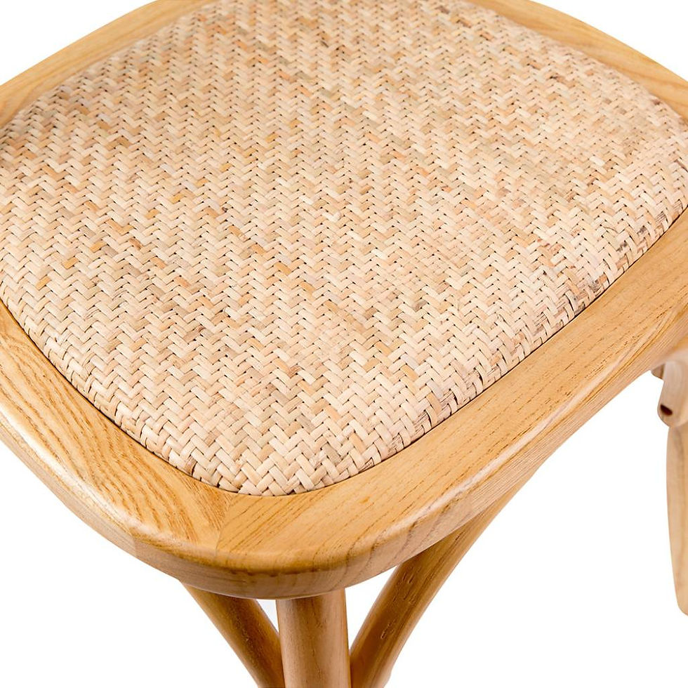 Thumbnail: Brand New Cafe Dining Chairs with Cross Back – Set of 2 (Black or White or Natural Oak) | Citylife Furniture, Brisbane