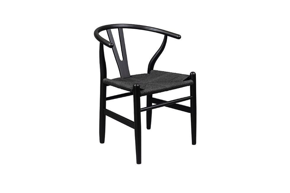 Brand New Ella Wishbone Dining Chairs – Set of 2 (Black) | Citylife Furniture, Brisbane