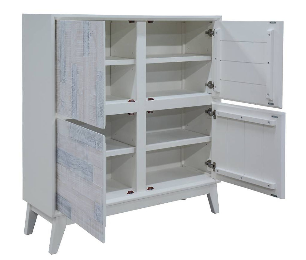 New BAHAMAS Coastal Inspired Mexican Cabinet/2 Drawer Desk - White | Citylife Furniture, Brisbane