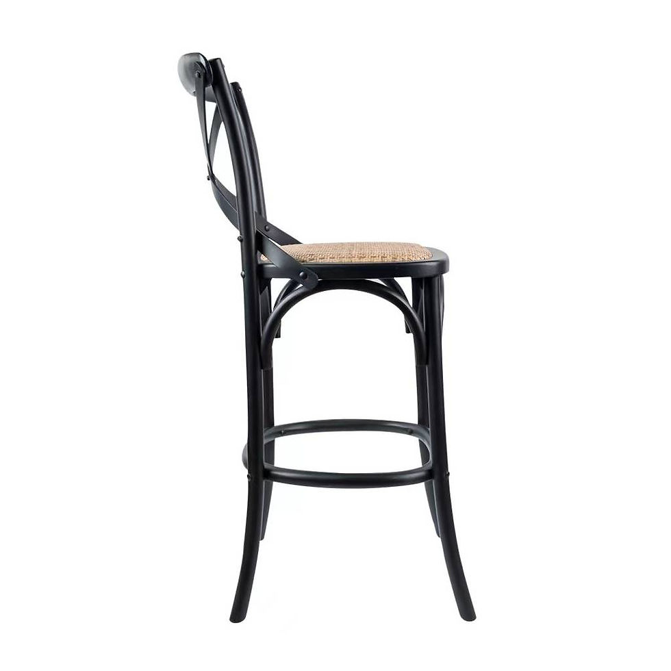 Thumbnail: Brand New Cafe Bar Chairs – Set of 2 (Black/White/Oak) | Citylife Furniture, Brisbane