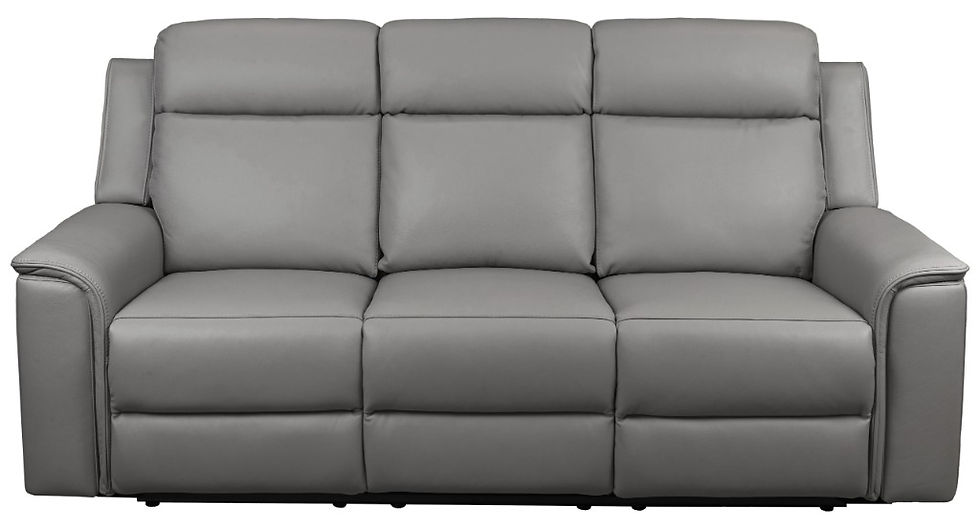 Thumbnail: NEWTON Collection - Dual Motor Electric Recliner 3 Seater with Drop down tray in Graphite Full Leather | Citylife Furniture