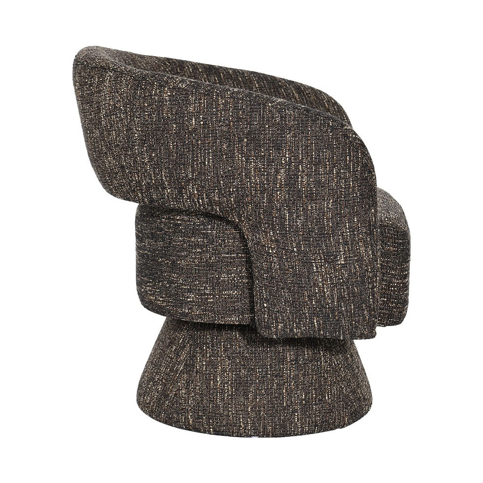 Thumbnail: Brand New Bruno Collection - Fabric Swivel Accent Chair (Chocolate) | Citylife Furniture, Brisbane