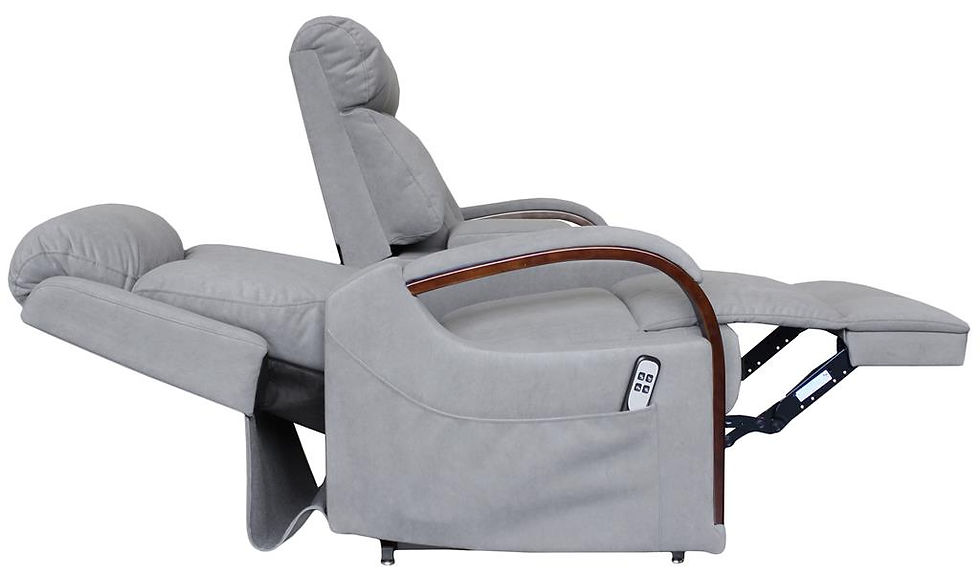 Thumbnail: Ohio Dual Motor 2 Seater Lift Chair with Console in elegant Graphite Fabric | Citylife Furniture, Brisbane