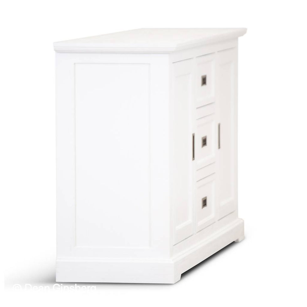 Thumbnail: Coastal Contemporary design Buffet/Desk - Brushed Vivid White | Citylife Furniture, Brisbane