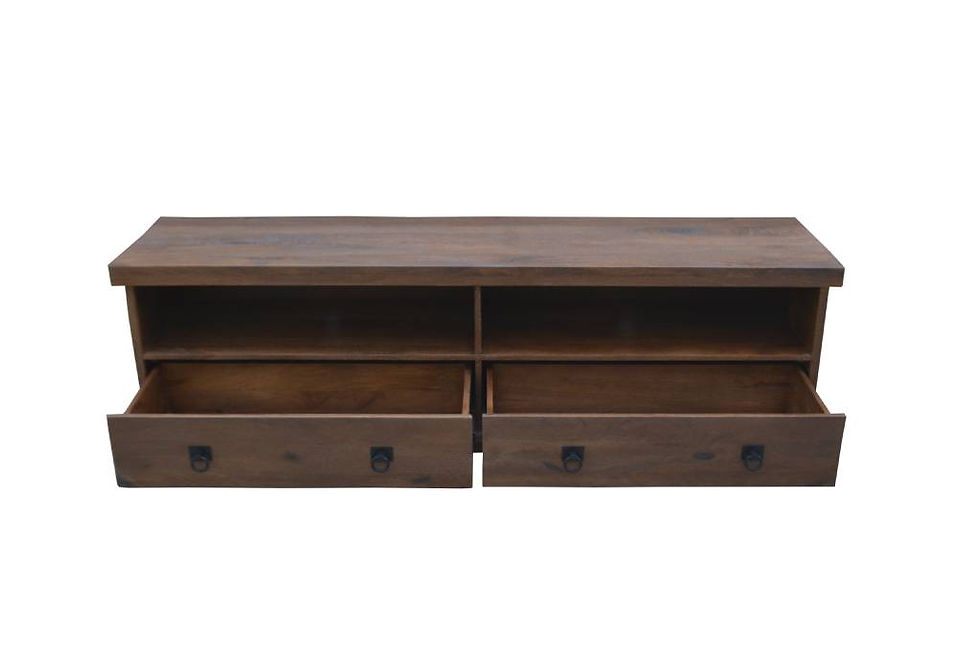 Brand New Bellevue Traditional Mangowood TV Entertainment Unit - Antique Walnut | Citylife Furniture, Brisbane
