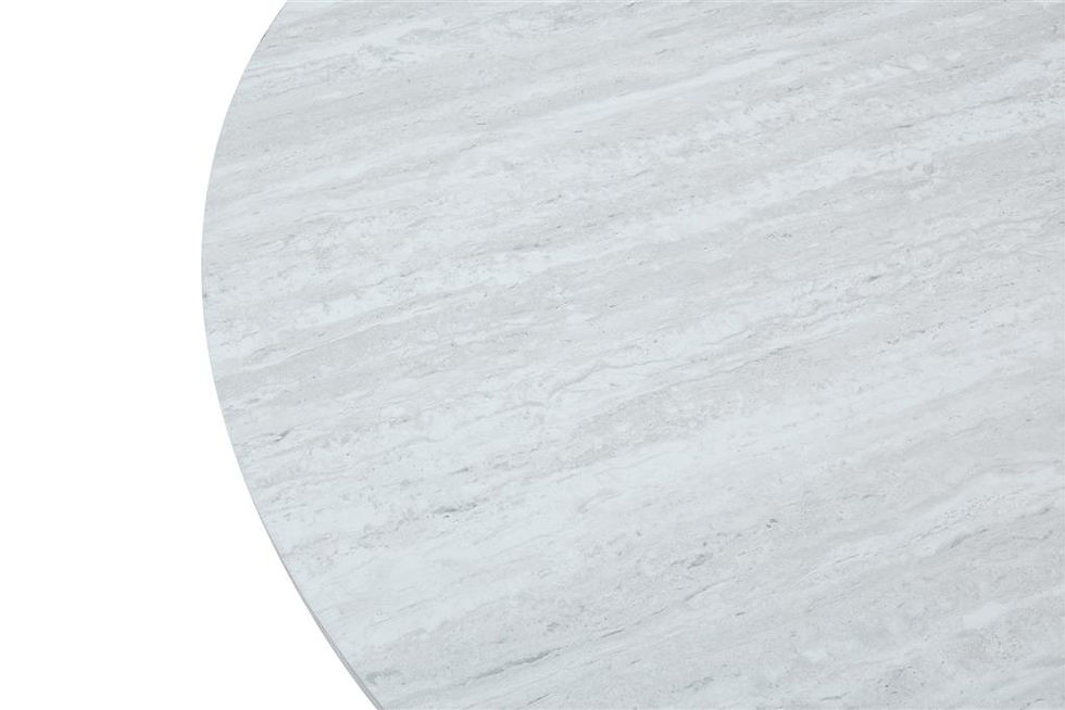 Brand New Haven Round Dining Table - White Travertine-Look | Citylife Furniture, Brisbane