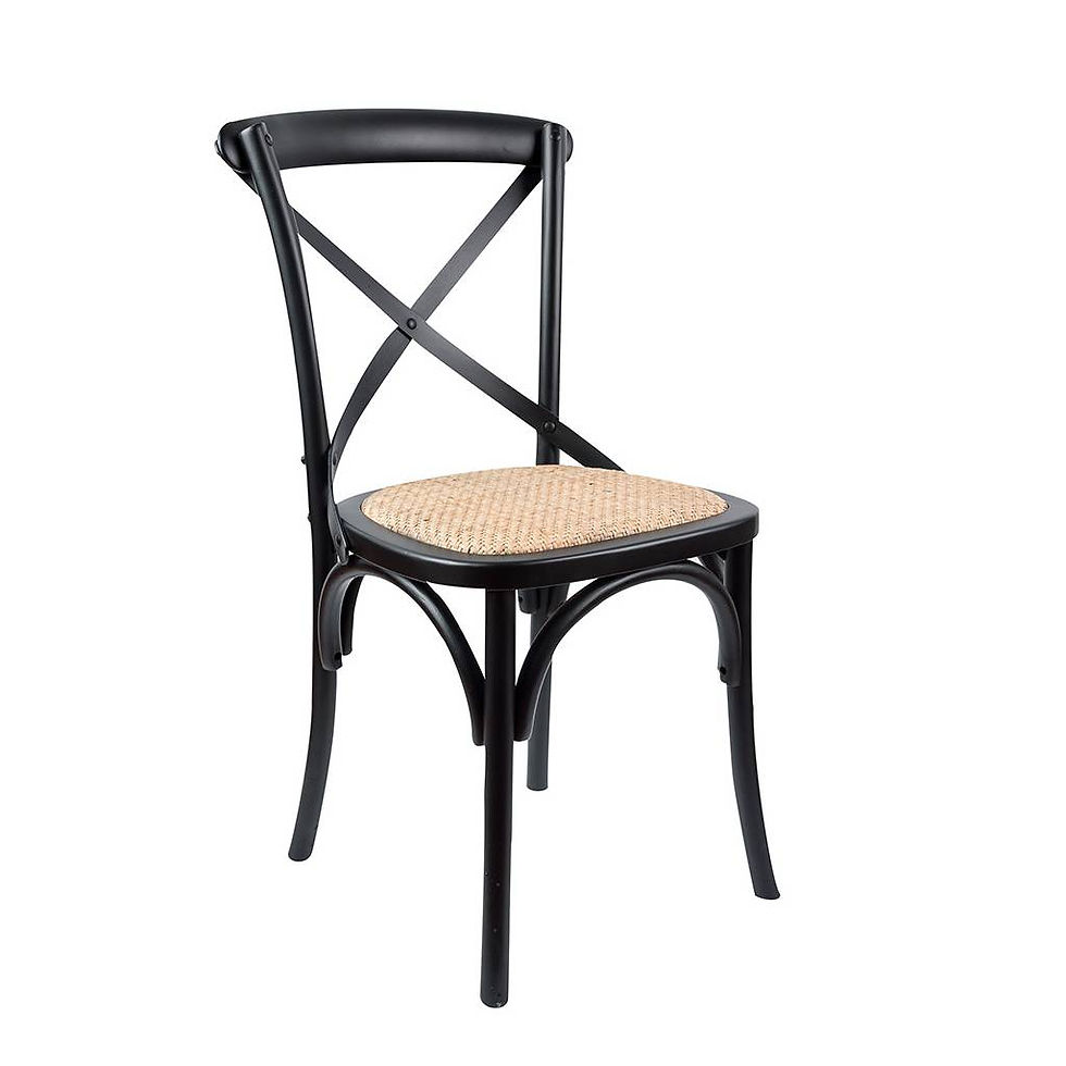 Brand New Cafe Dining Chairs with Cross Back – Set of 2 (Black or White or Natural Oak) | Citylife Furniture, Brisbane