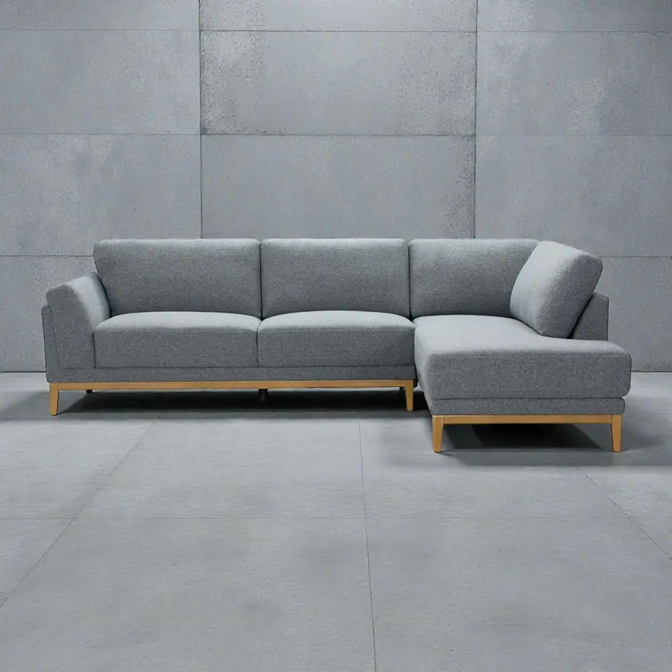 Thumbnail: Brand New ETON 3 Seater with RHF Chaise Lounge in Grey Fabric Colour | Citylife Furniture, Brisbane