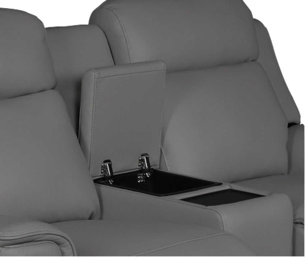 Thumbnail: New NEWTON Dual Motor Electric Recliner 2 Seater with Console in Graphite Full Leather | Citylife Furniture, Brisbane