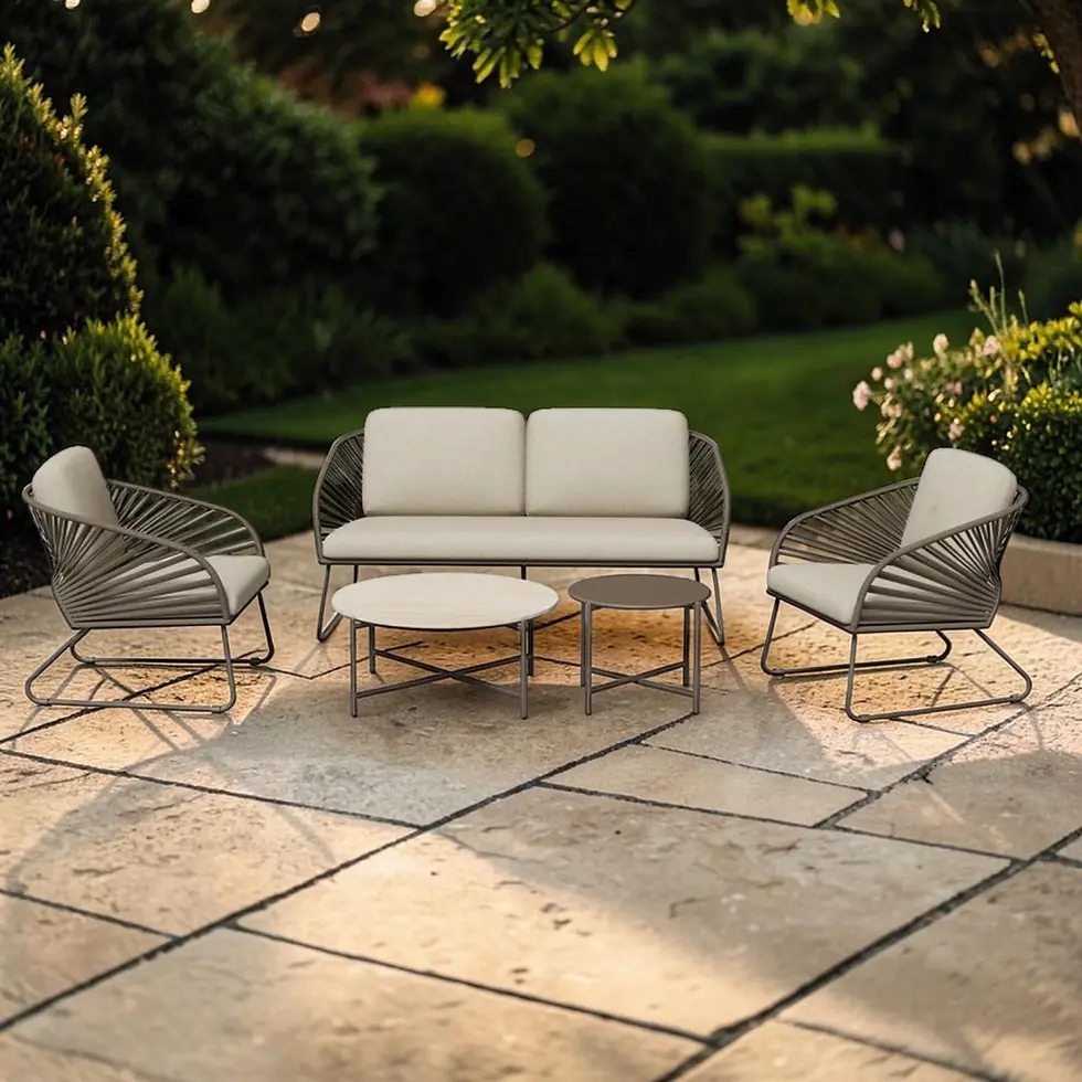 Thumbnail: Brand New Peacock 5 Piece Outdoor Sofa Set - Moss Green/Mocha | Citylife Furniture, Brisbane