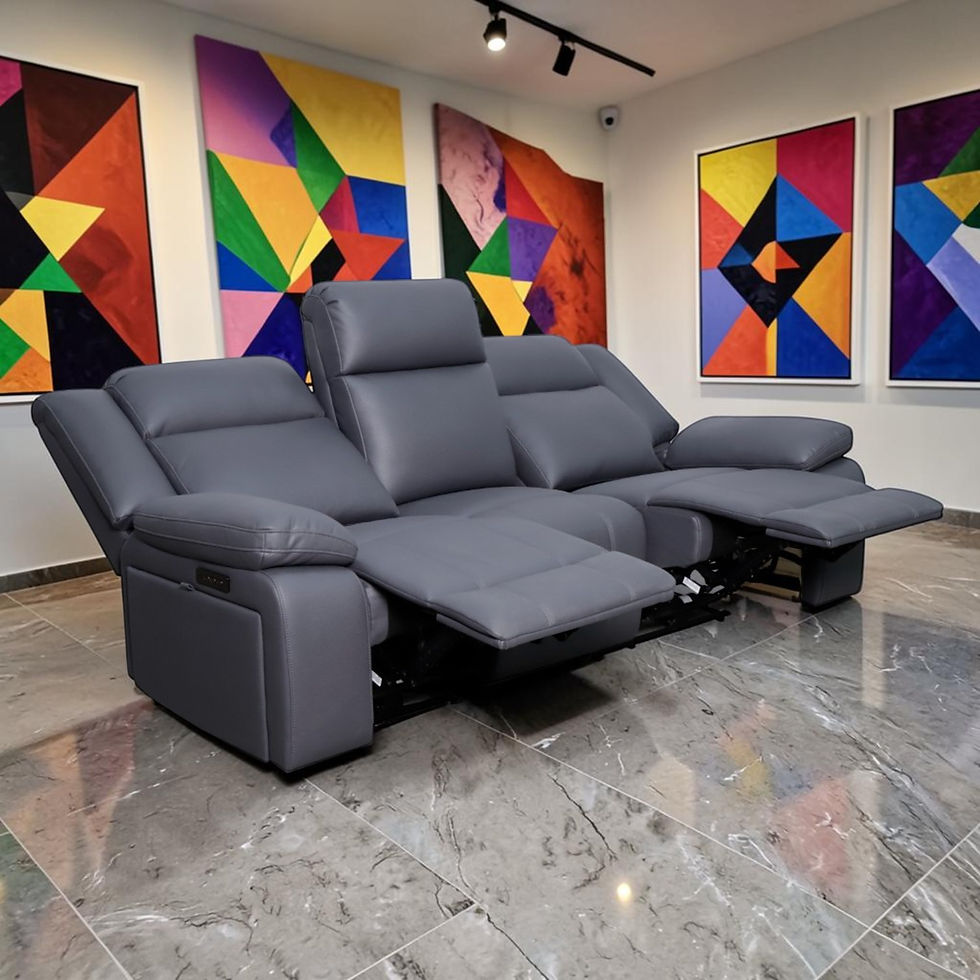 Thumbnail: Brand New COOPER - Dual Motor Electric Recliner Fabric Sofa in Light Grey/Charcoal | Citylife Furniture, Brisbane