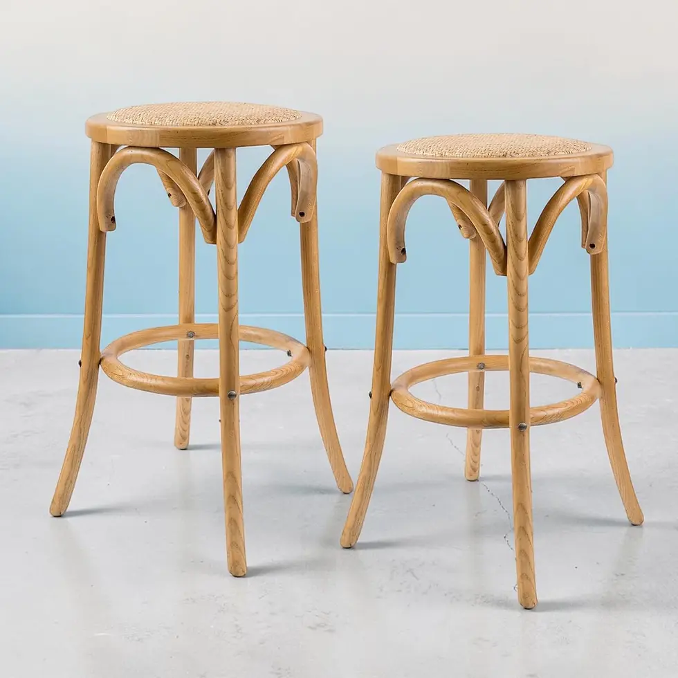 Brand New Cafe Bar Stools – Set of 2 (Black/White/Oak) | Citylife Furniture, Brisbane