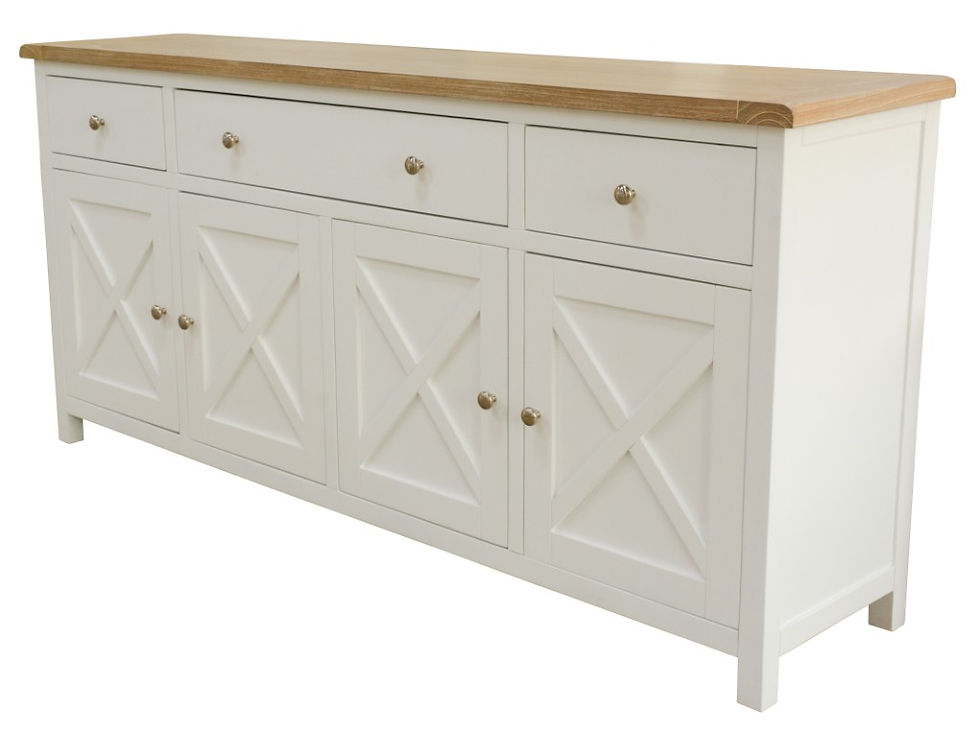 Thumbnail: Brand New SHELLWOOD Collection - Hampton Style Buffet/Desk | Citylife Furniture, Brisbane