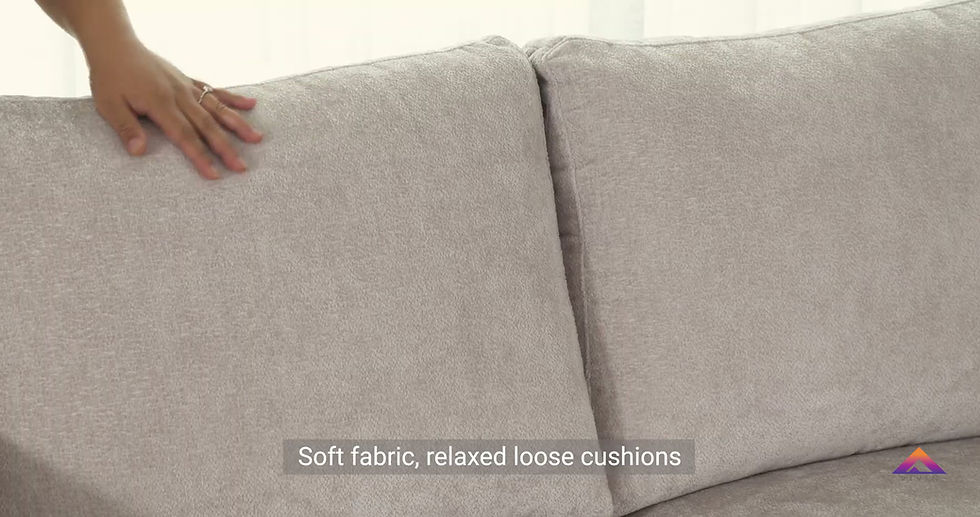 Thumbnail: Lily 3 Seater + 2 Seater Fabric Sofa Set in Granite & Platinum Colour