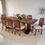 Thumbnail: Brand New KENSINGTON Collection - Solid Mangowood Dining Table in American Oak Color & 8 Dining Chairs in White/Natural