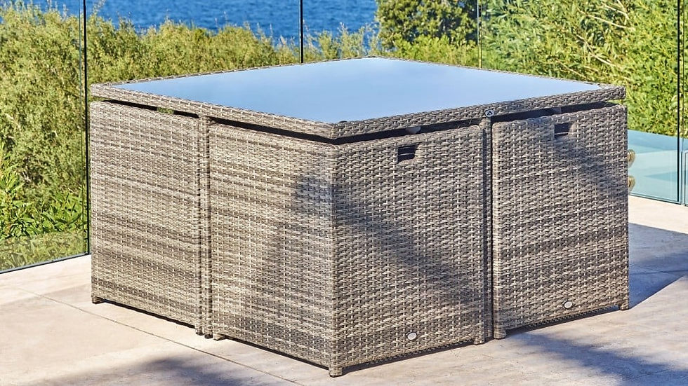 New MOURS 9P Wicker Outdoor Cube Dining Set | Citylife Furniture, Brisbane