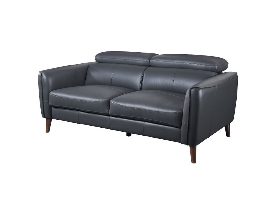 Thumbnail: Darra 2 Seater in Full Genuine Leather Grey Sofa
