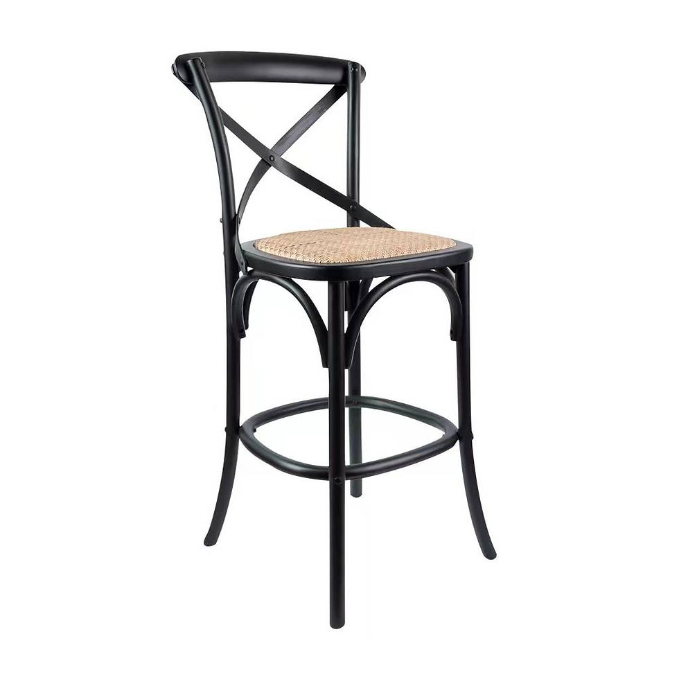 Thumbnail: Brand New Cafe Bar Chairs – Set of 2 (Black/White/Oak) | Citylife Furniture, Brisbane