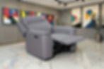 Brand New NEWTON - Dual Motor Electric Recliner 1 Seater Sofa in Graphite Full Leather | Citylife Furniture, Brisbane