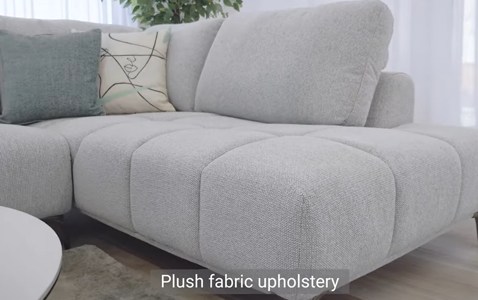 Thumbnail: Brand New Koala 3 Seater Corner RHF Chaise Sofa in Fabric Slate Colour | Citylife Furniture, Brisbane