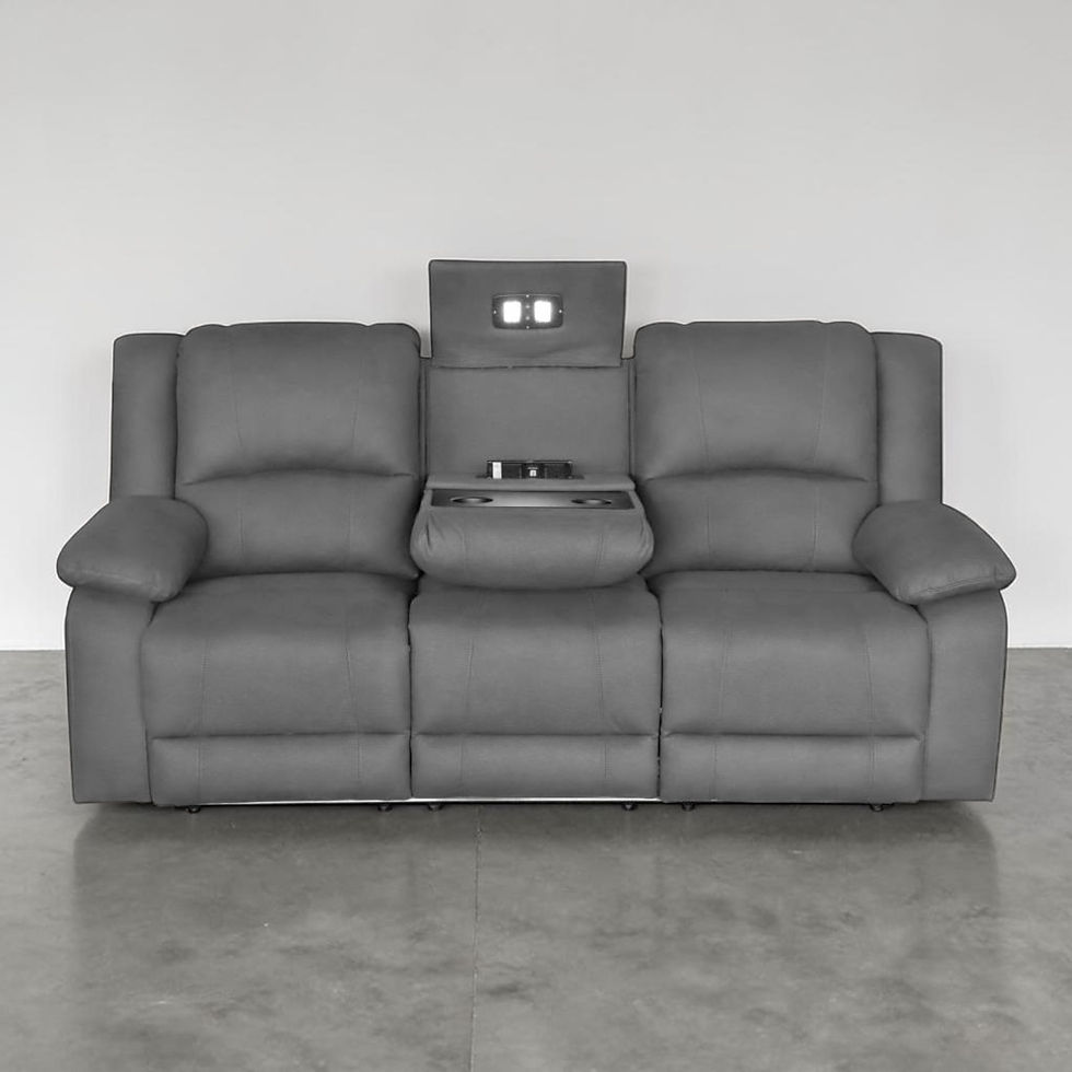 Thumbnail: Brand New OSTEN - Premium Rhino Fabric Electric Recliner Lounge in Jet/Latte/Onyx Color | Citylife Furniture, Brisbane