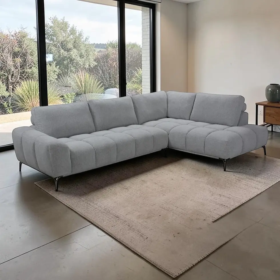 Brand New Koala 3 Seater Corner RHF Chaise Sofa in Fabric Slate Colour | Citylife Furniture, Brisbane