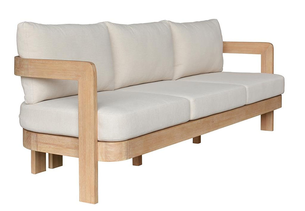 Thumbnail: New Carolina Solid Eucalptus Timber Outdoor Sofa Set 3+2+1 with Coffee Table | Citylife Furniture, Brisbane