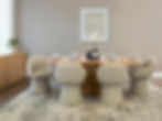 Brand New ADSILA Collection - 7 Piece Aesthetic Dining Table & 6 Fabric Swivel Chairs | Citylife Furniture, Brisbane