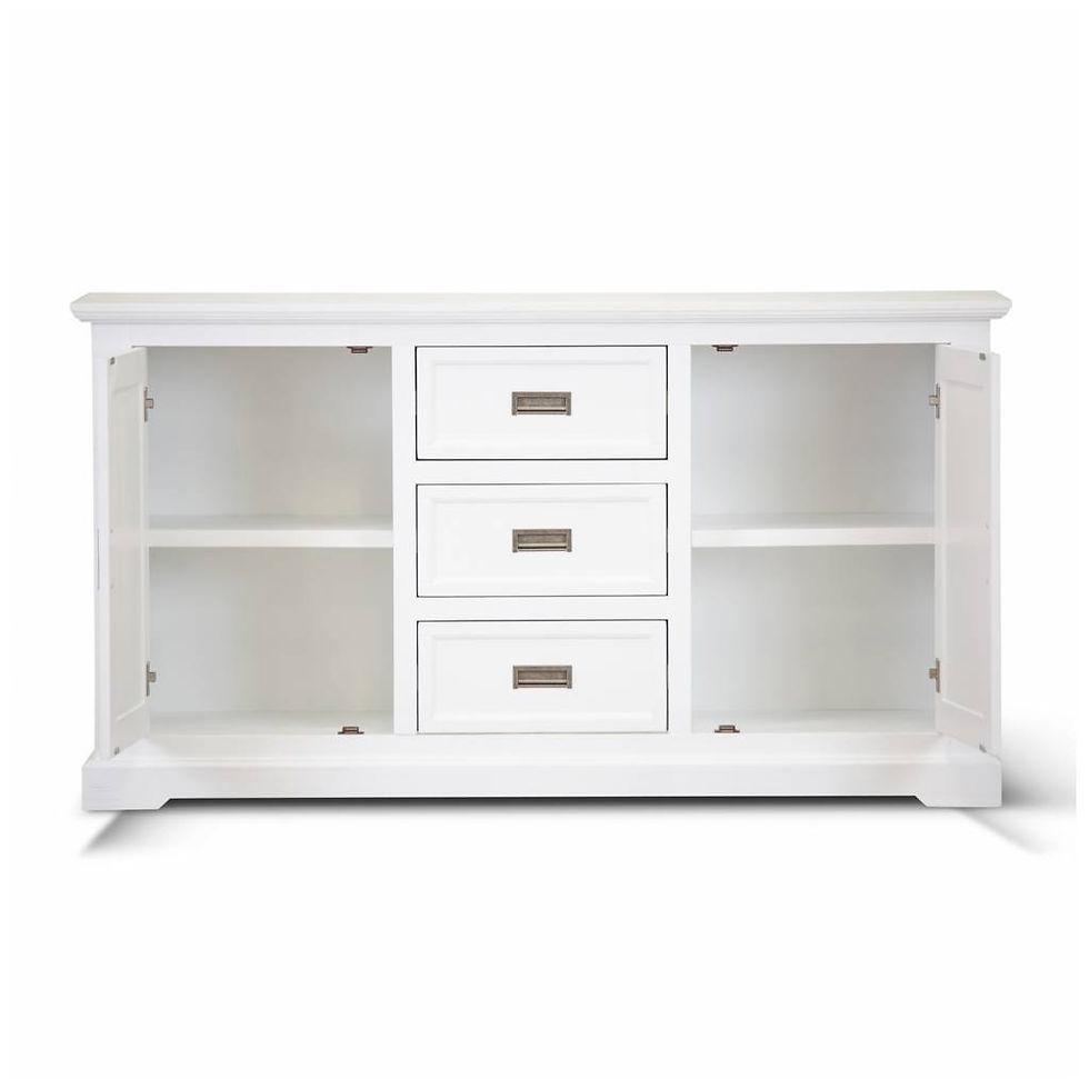 Thumbnail: Coastal Contemporary design Buffet/Desk - Brushed Vivid White | Citylife Furniture, Brisbane