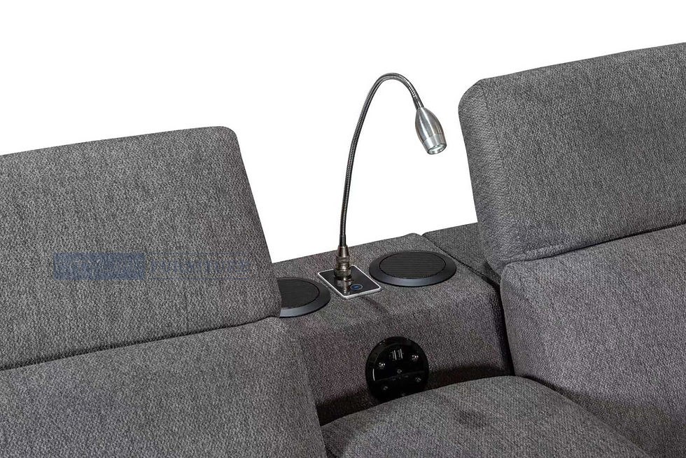 Thumbnail: Brand New DENMARK Fabric Media 2x Electric Recliner Modular Speaker Lounge | Citylife Furniture, Brisbane