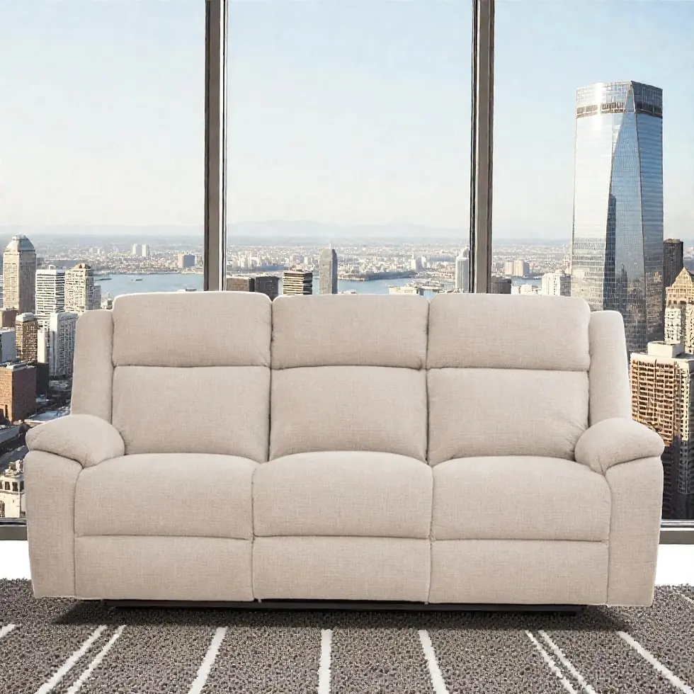 Thumbnail: New Dream - Electric Recliner Grey Kansas Fabric Sofa in 3 Seater | Citylife Furniture, Brisbane