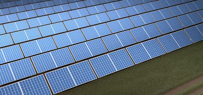Placas solares mixtas en gran espacio