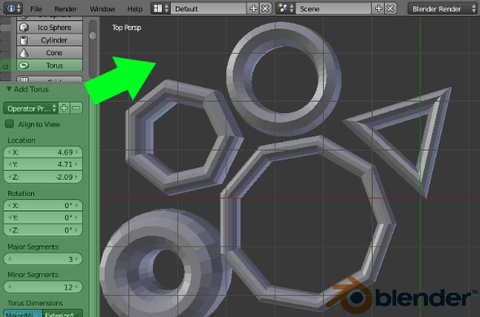 anillo en blender