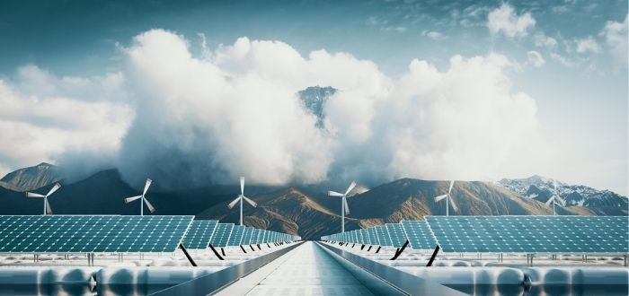 Energía solar y energía eólica