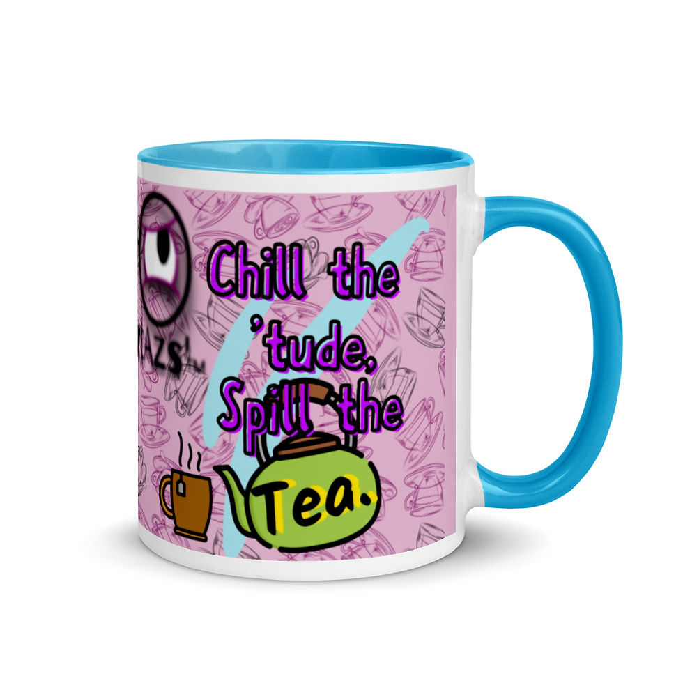 Thumbnail: "Spill the tea." (pink) 