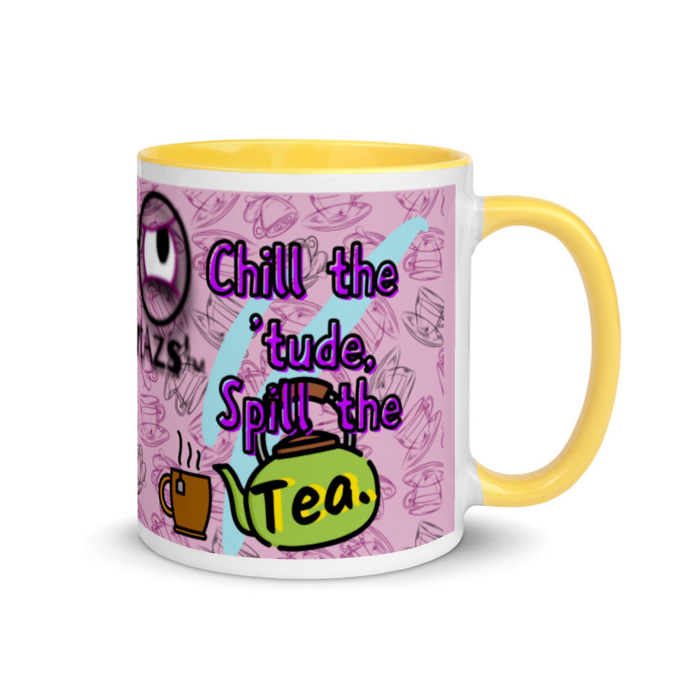 Thumbnail: "Spill the tea." (pink) 