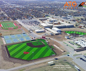 Lawton High School in Lawton, OK features a premium synthetic turf field built for Baseball/Softball. The project included base prep, drainage, turf installation and uses RamTurf for durability, safety, and year-round play. Custom field markings, logos and upgrades including lighting and fencing enhance performance and visual appeal. This artificial turf installation reflects expert sports field construction and long-term value.