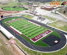Logan Rogersville High School in Rogersville, MO features a premium synthetic turf field built for Turf & Track. The project included base prep, drainage, turf installation and uses RamTurf for durability, safety, and year-round play. Custom field markings, logos and upgrades including lighting and fencing enhance performance and visual appeal. This artificial turf installation reflects expert sports field construction and long-term value.
