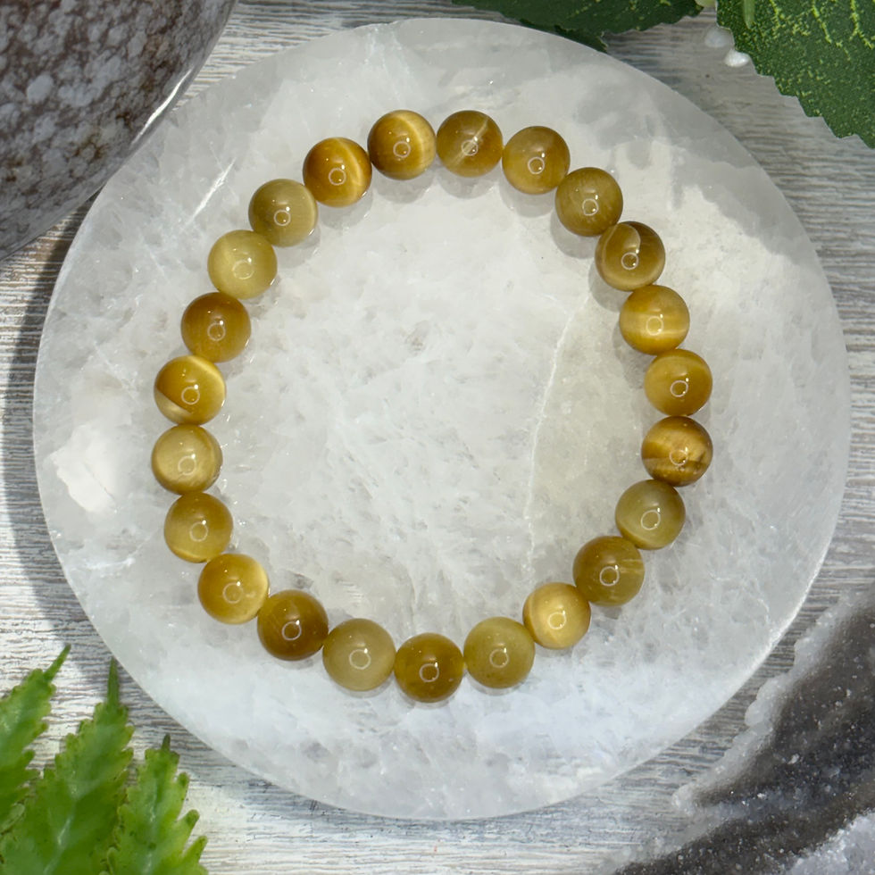 Thumbnail: GOLDEN TIGER EYE NATURAL BRACELET 8mm 