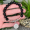 Thumbnail: EVIL EYE BLACK OBSIDIAN & CLEAR QUARTZ (CZ) BRACELET SILVER 