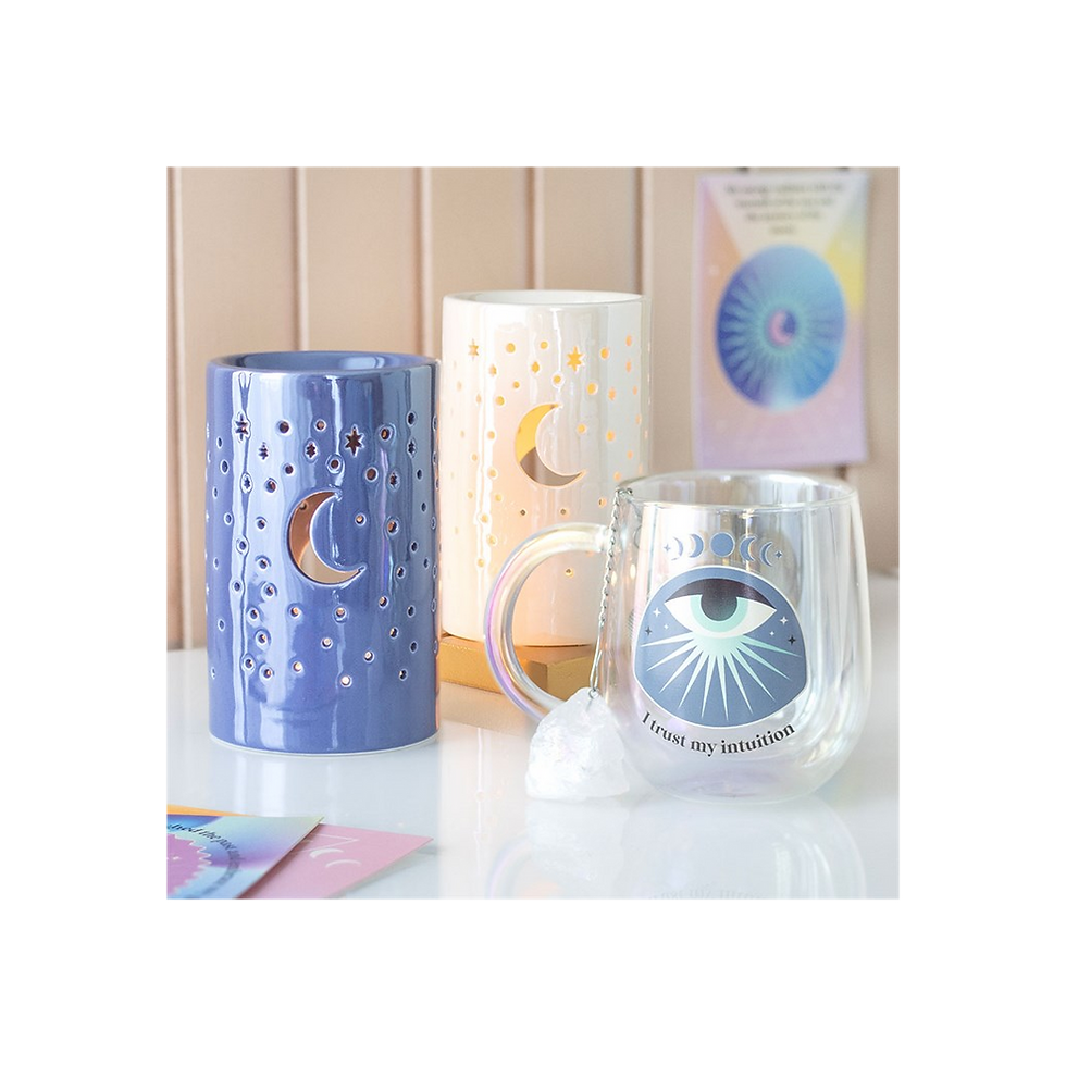 Thumbnail: Iridescent White Moon Pillar Oil Burner